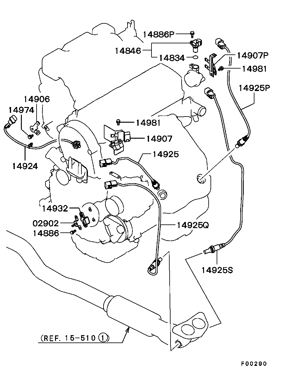 Mitsubishi MN153038 - Lambda andur parts5.com