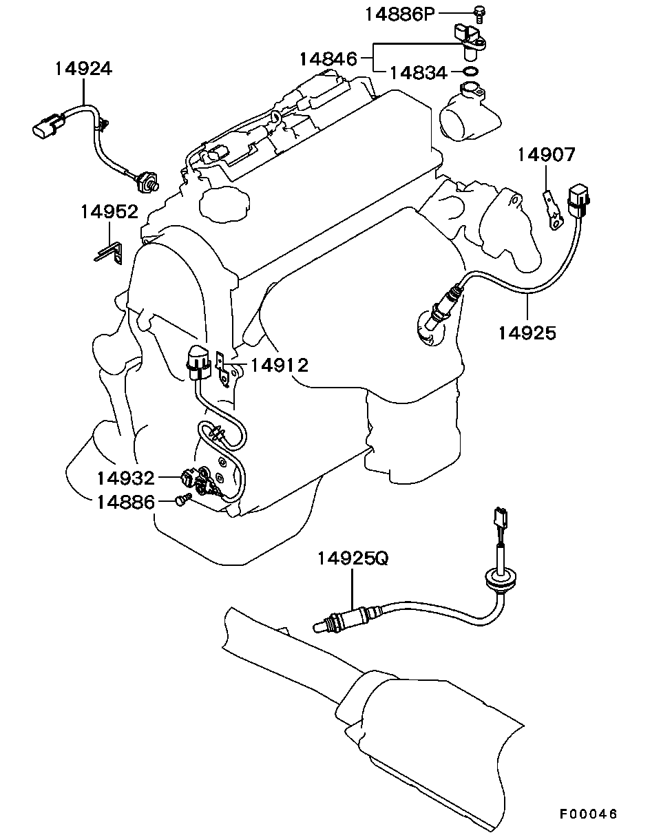 Mitsubishi 1588A020 - Lambda Sensor parts5.com