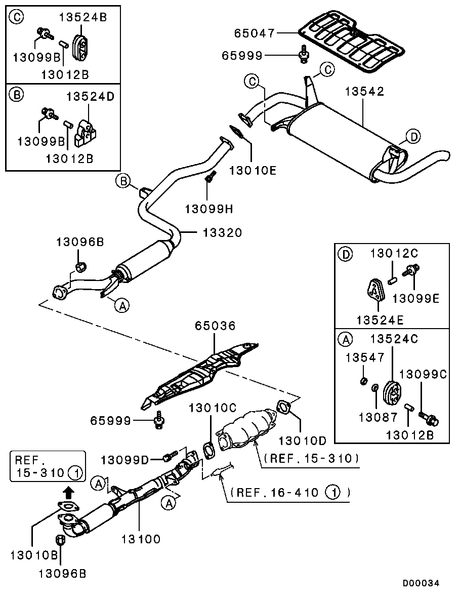 Mitsubishi MR224264 - Gasket, exhaust pipe parts5.com