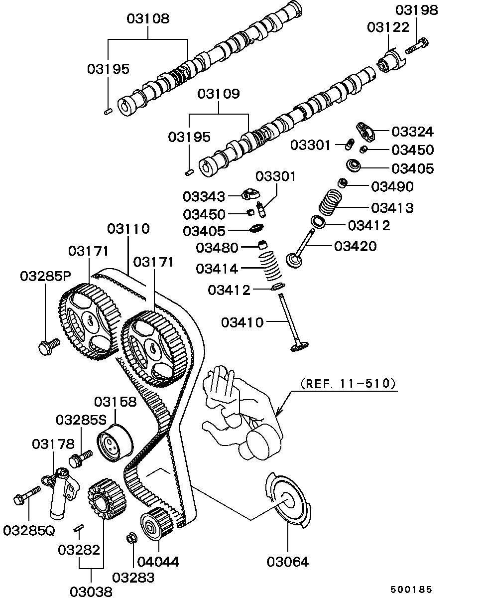 Mitsubishi MD331076 - Timing Belt parts5.com