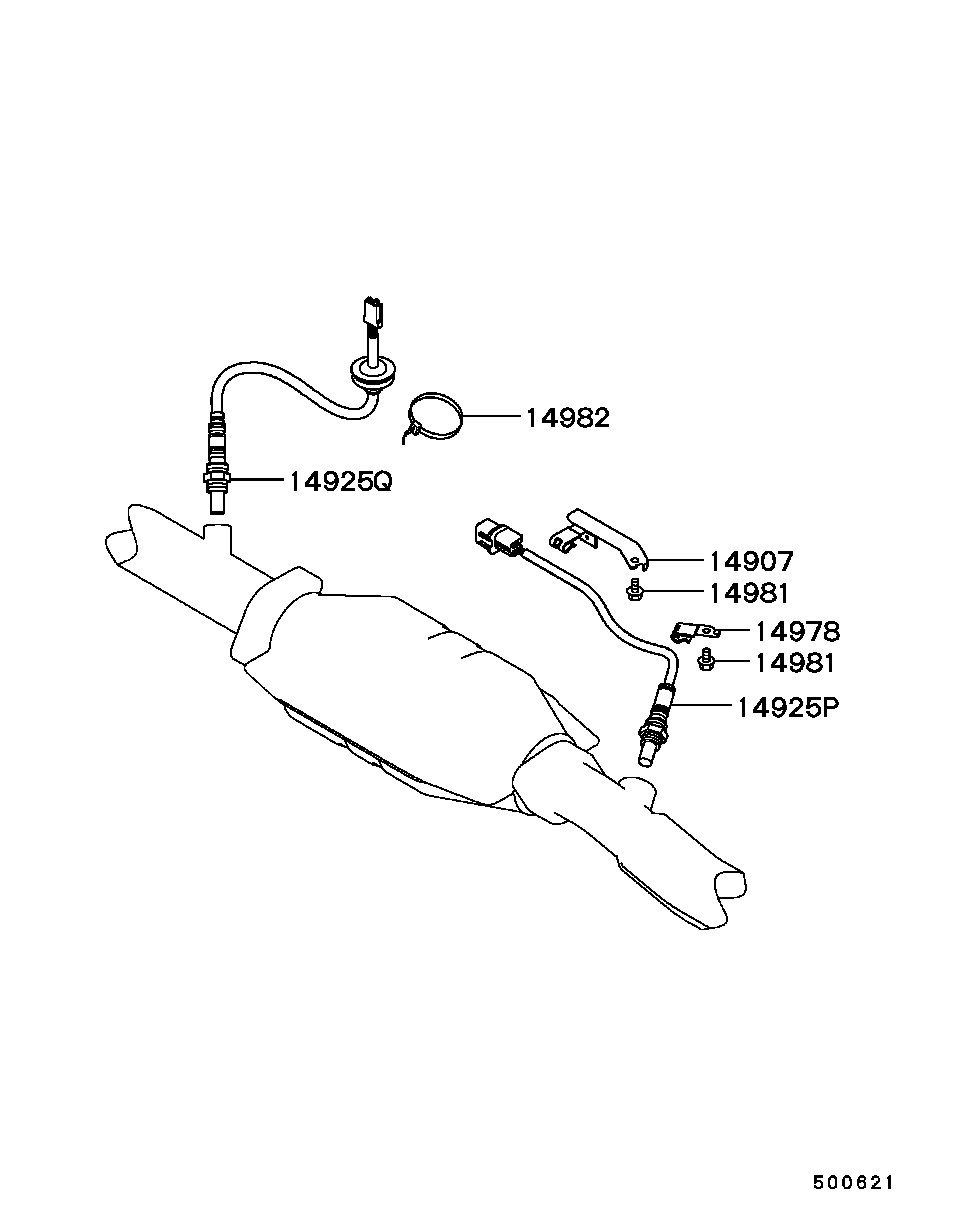 Mitsubishi MD348512 - Lambdatunnistin parts5.com