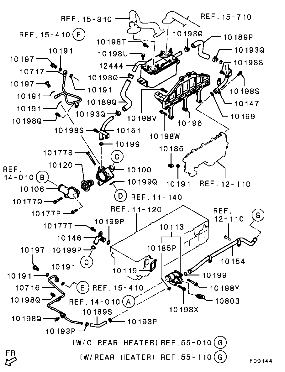 Mitsubishi 1305A191 - Thermostat, coolant parts5.com