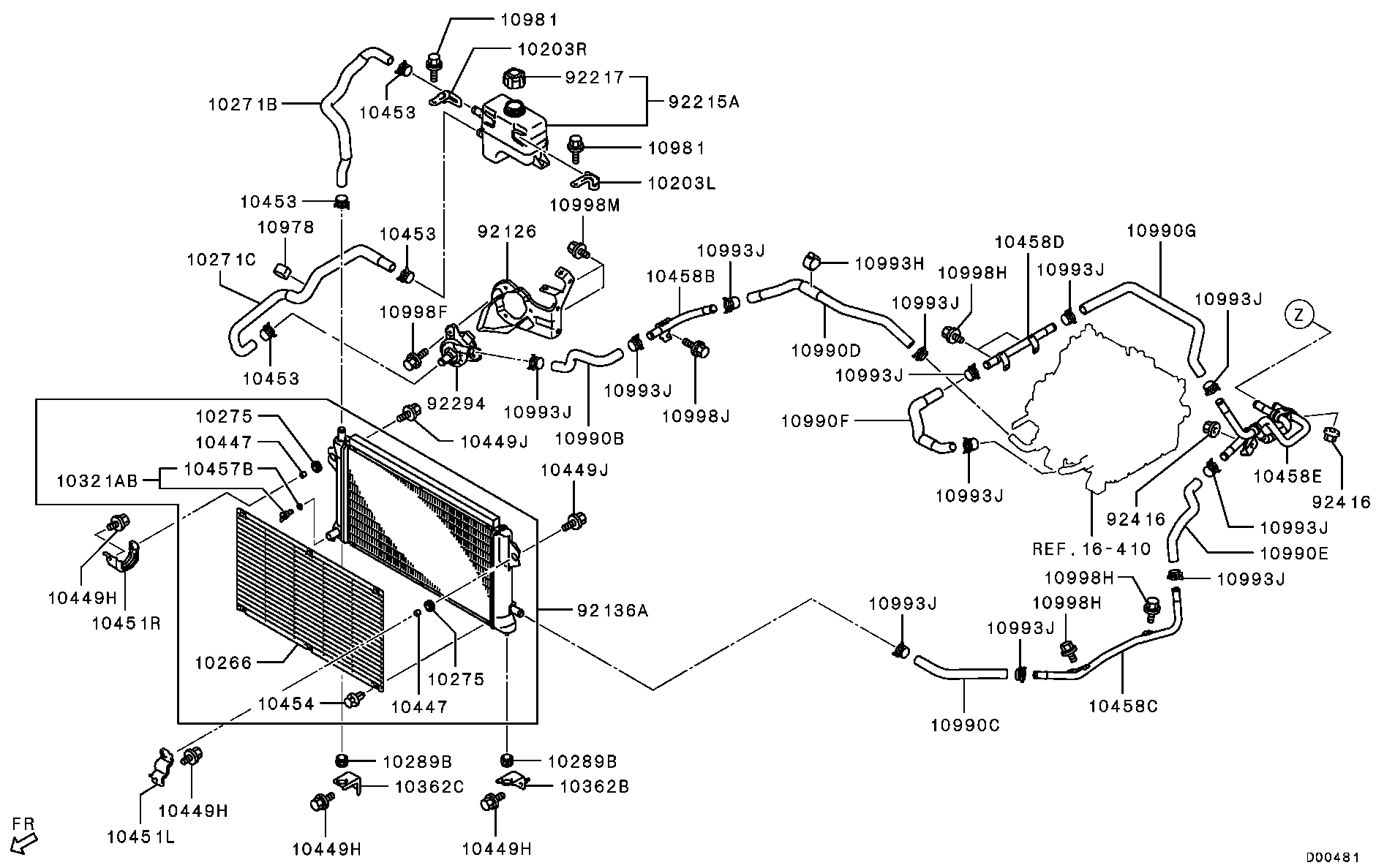 Mitsubishi 1375A307 - Zárófedél, hűtőfolyadék-tartály parts5.com