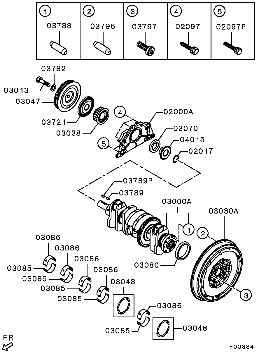 Mitsubishi MN982076 - Anillo retén, cigüeñal parts5.com