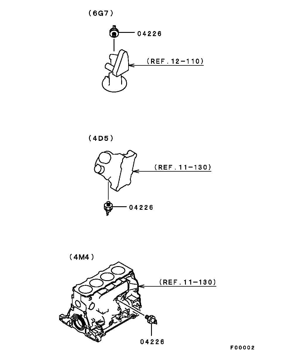 Mitsubishi MC-840219 - Sender Unit, oil pressure parts5.com