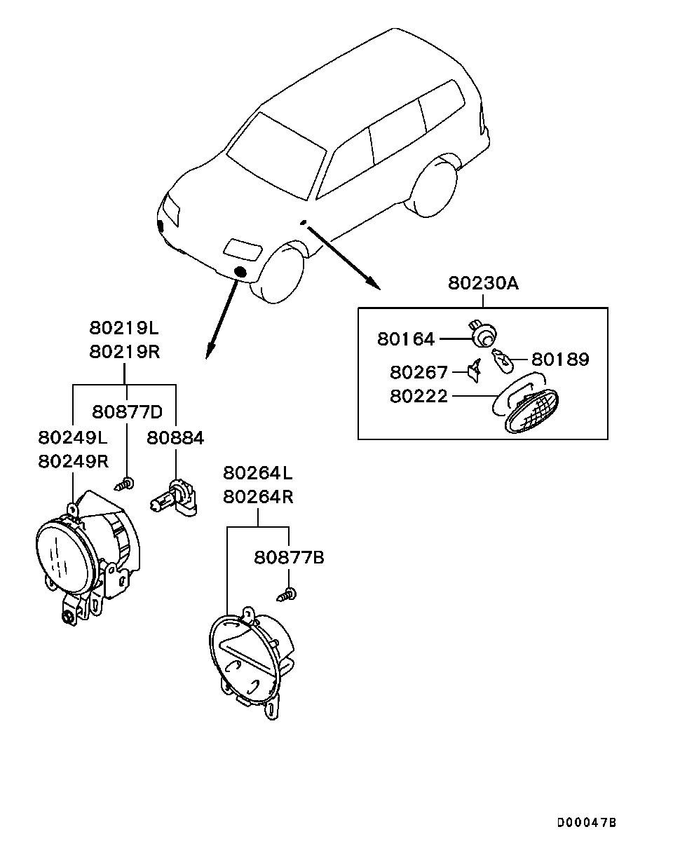 Mitsubishi MS 820960 - Лампа накаливания, фара с автоматической системой стабилизации parts5.com