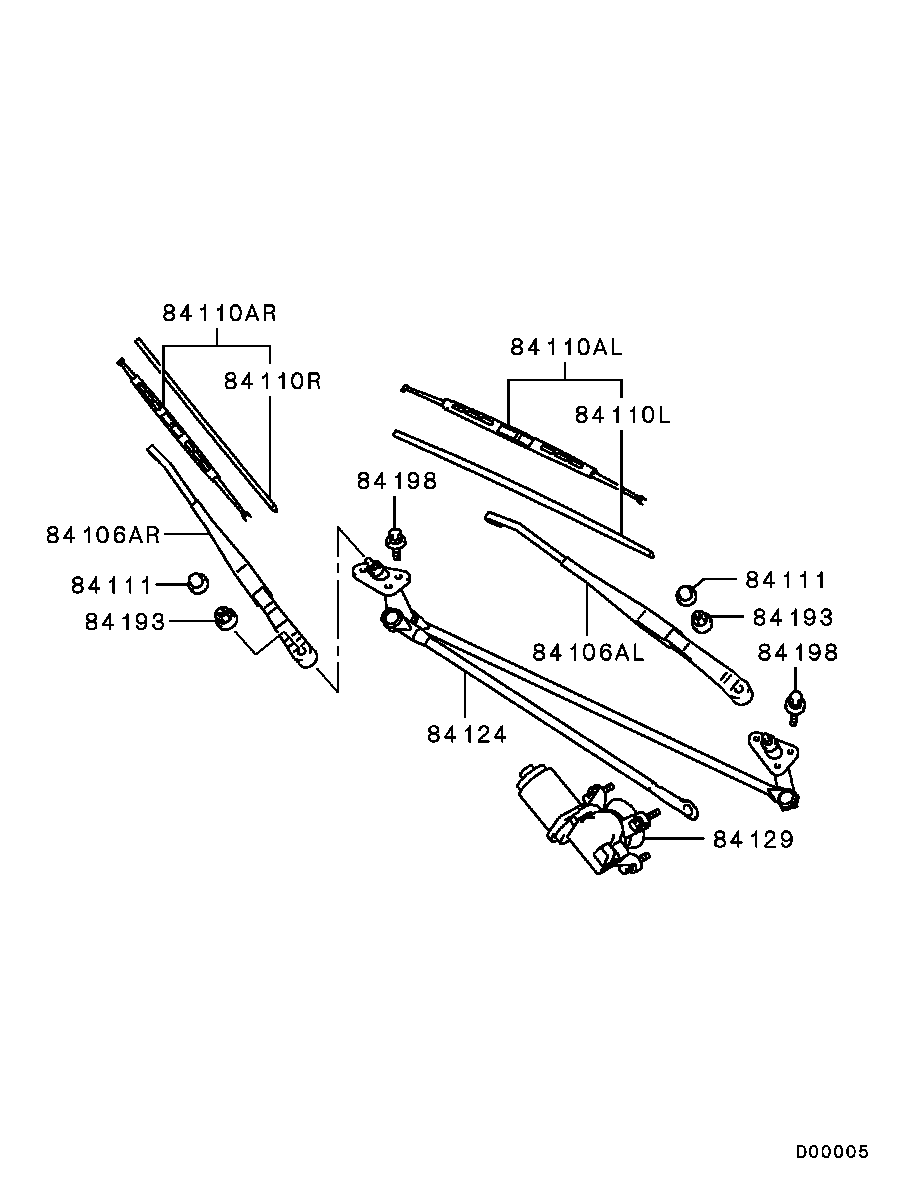 Mitsubishi MR522387 - Limpiaparabrisas parts5.com