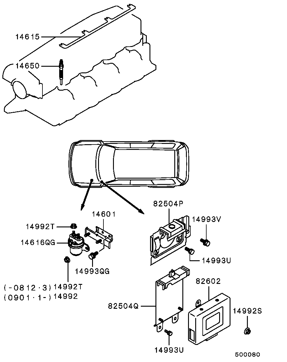 Mitsubishi MR 577131 - Glow Plug parts5.com