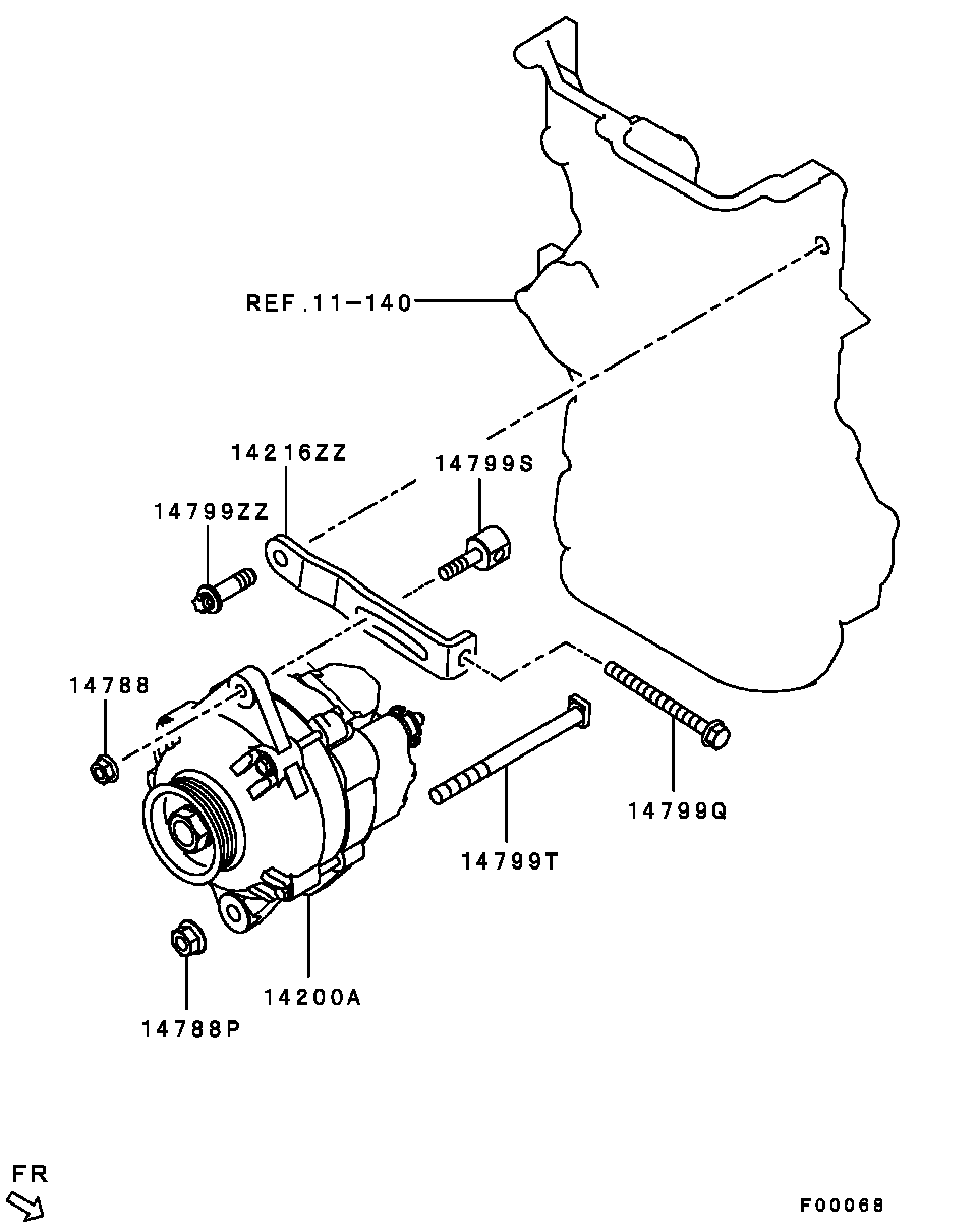 Mitsubishi MN155953 - Генератор parts5.com