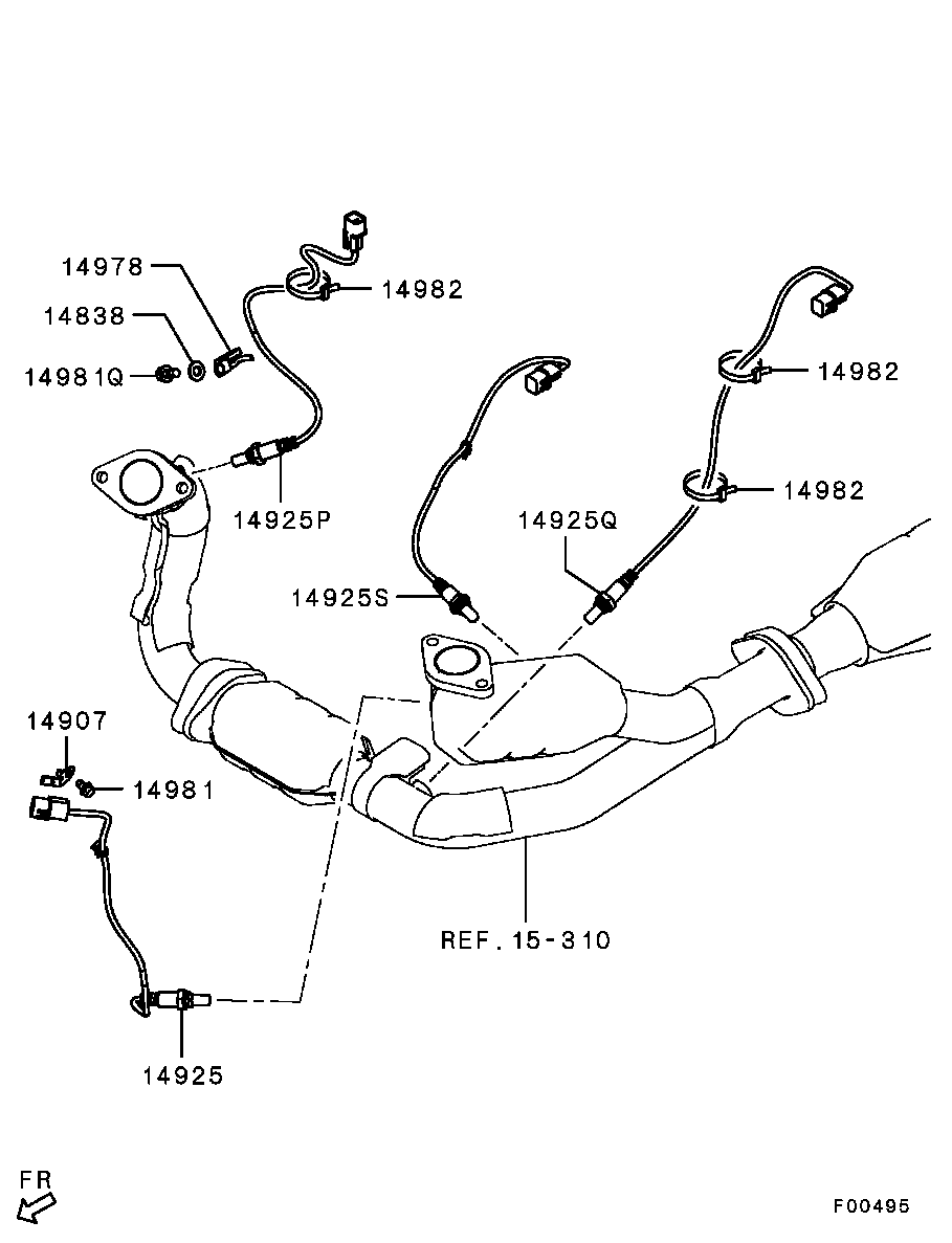 Mitsubishi MD369190 - Lambda Sensor parts5.com