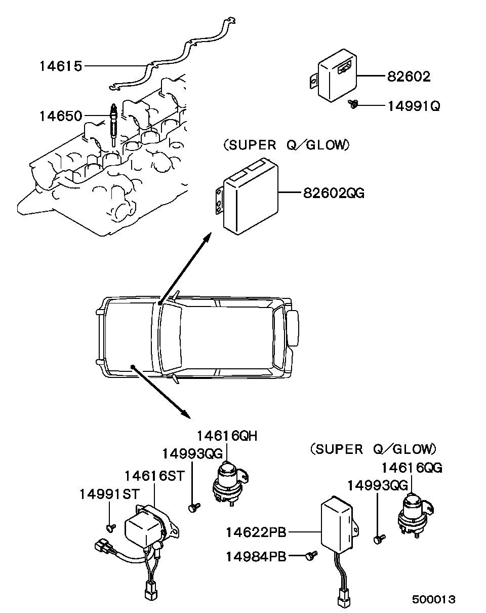 Mitsubishi MD 092 392 - Bujía de precalentamiento parts5.com