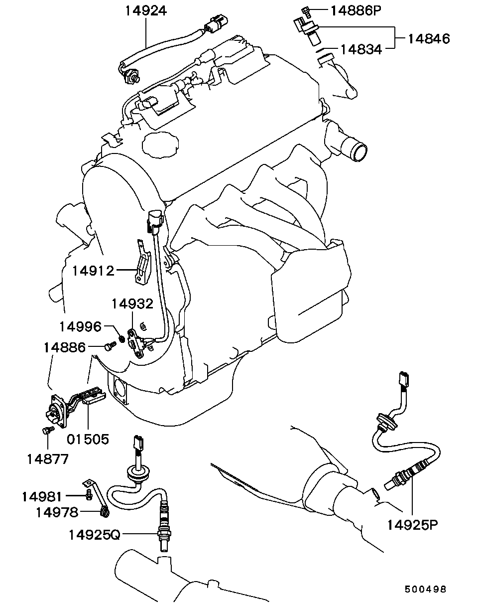 Mitsubishi MD339640 - Lambda Sensor parts5.com