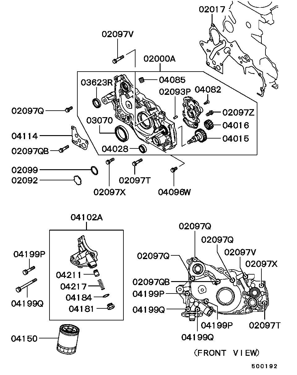 Mitsubishi MD041021 - Garnitura, galerie admisie parts5.com