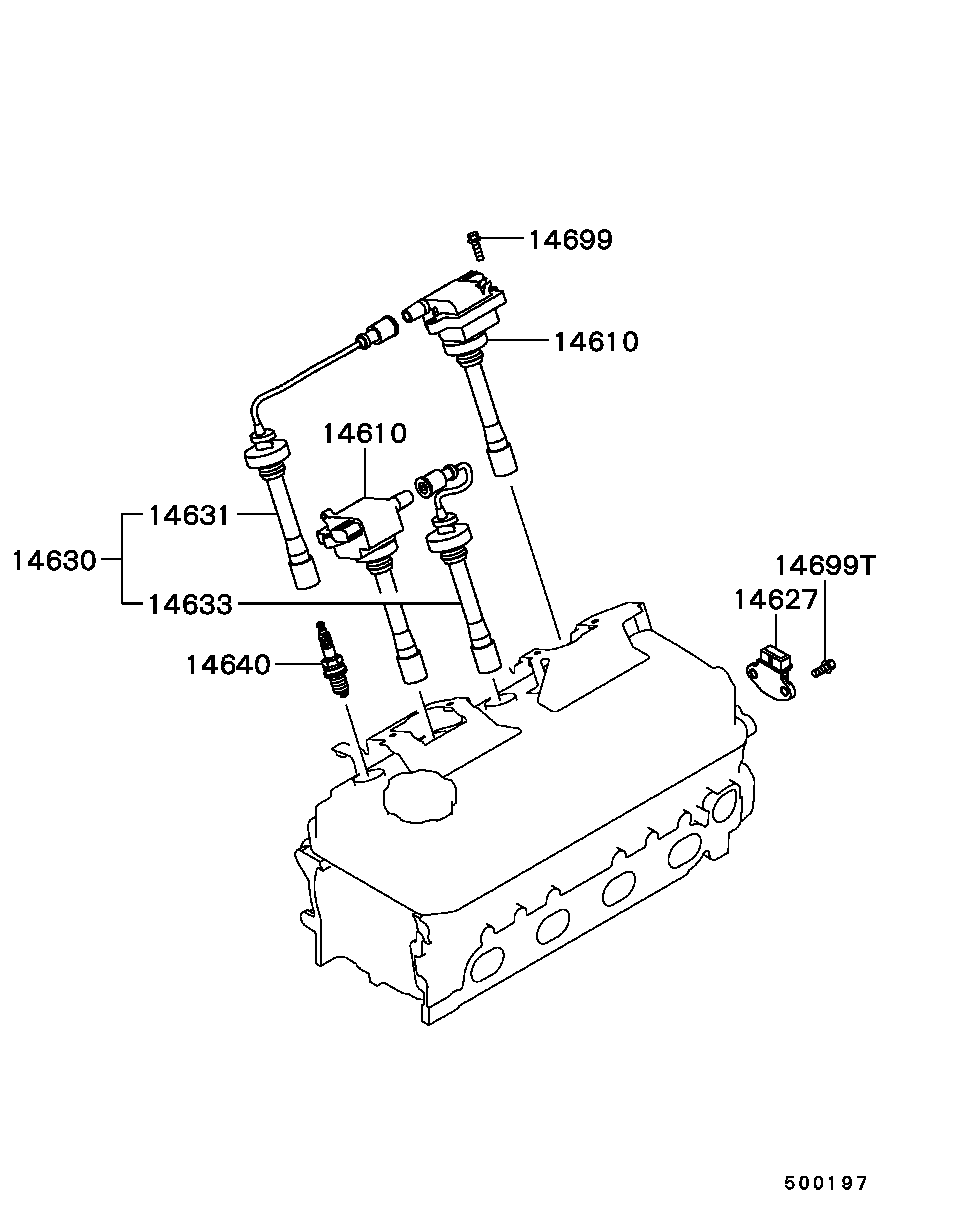 Mitsubishi MS 851 728 - Zündkerze parts5.com