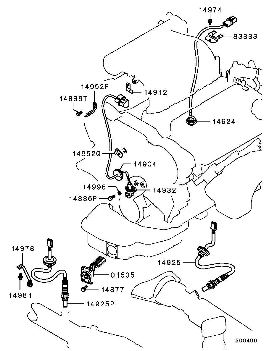 Mitsubishi MD189008 - Sonda Lambda parts5.com