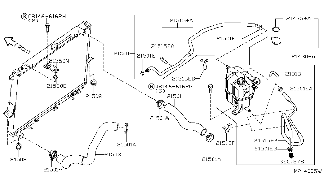 NISSAN 214302J600 - Zaporni poklopac, hladnjak parts5.com