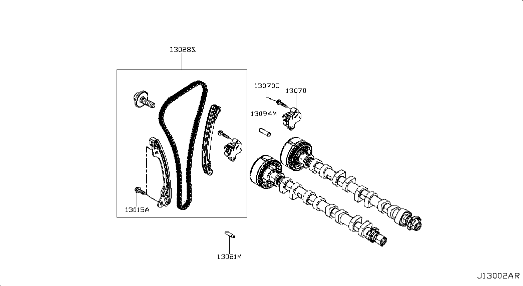 NISSAN 13070-00Q1G - Tensioner, timing chain parts5.com