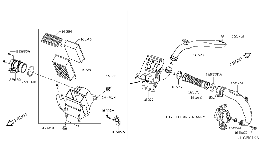 NISSAN 22680-00QAB - Air Mass Sensor parts5.com