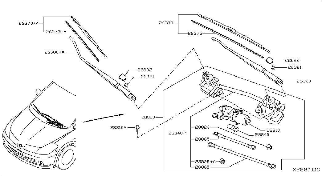 NISSAN 28890EM31A - Μάκτρο καθαριστήρα parts5.com