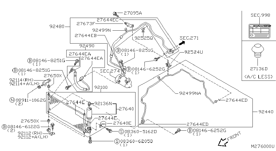 Infiniti 92473-N8210 - Sada tesniacich krúżkov parts5.com