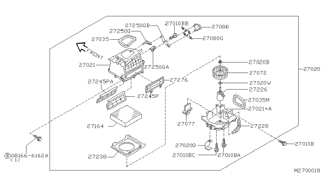 NISSAN 27238-BN000 - Филтър купе (поленов филтър) parts5.com