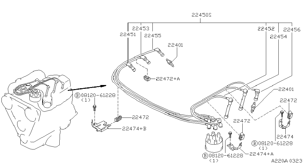 NISSAN 2240185E14 - Запалителна свещ parts5.com