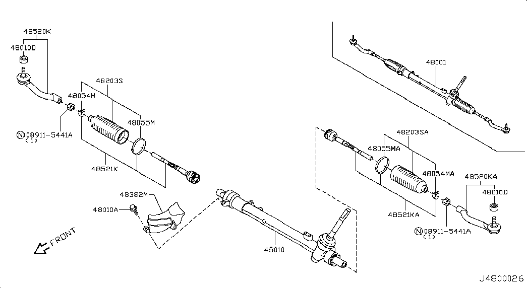 RENAULT D8521JD00B - Articulación axial, barra de acoplamiento parts5.com