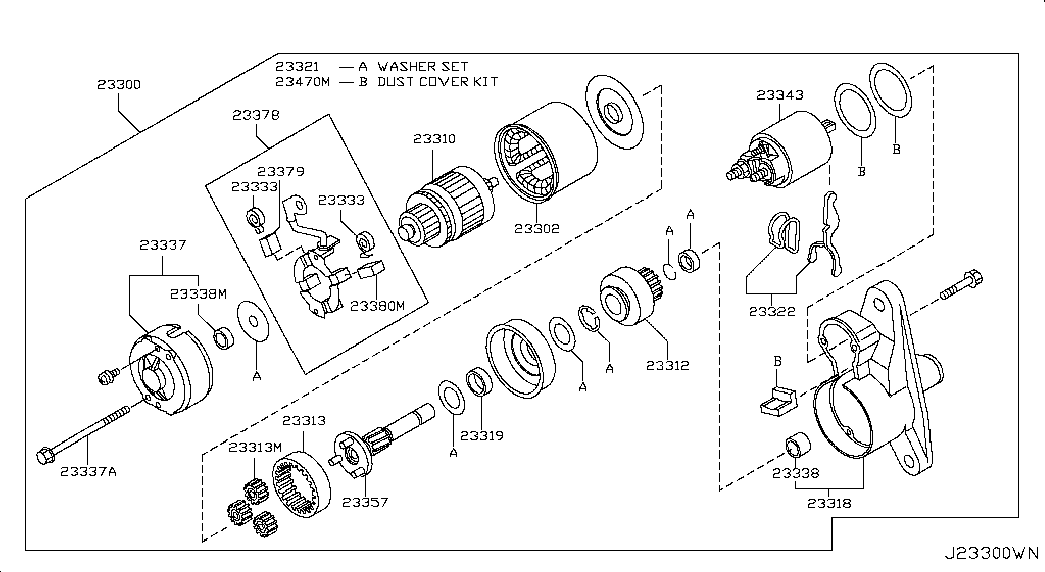 NISSAN 23300EN20B - Żtartér parts5.com