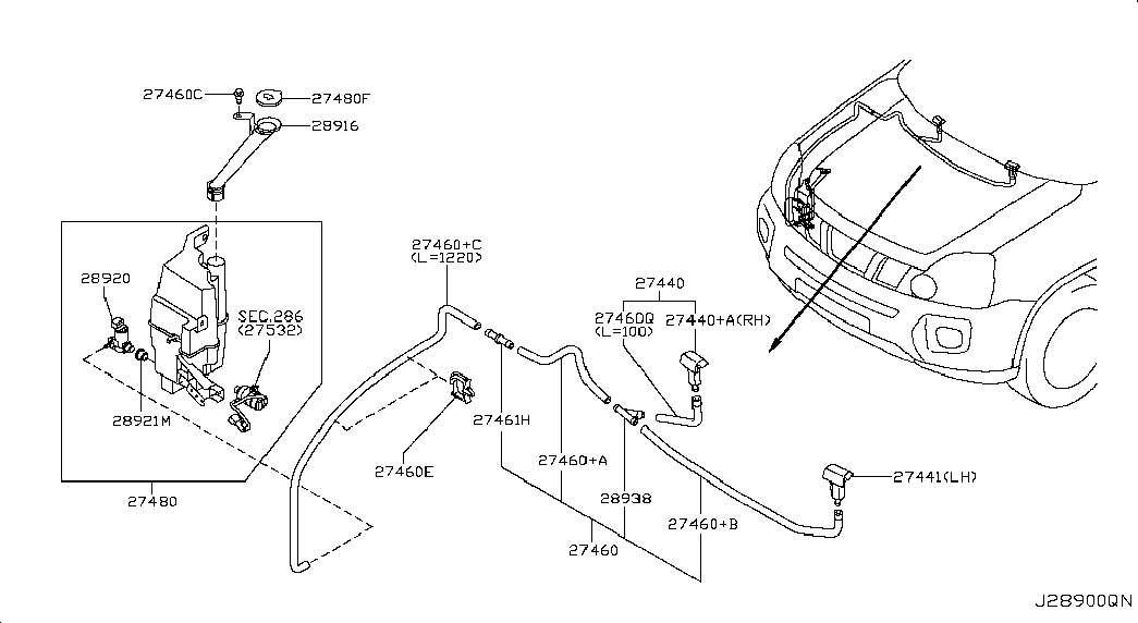 NISSAN 28931-3UY0A - Tryska ostrekovača skiel parts5.com