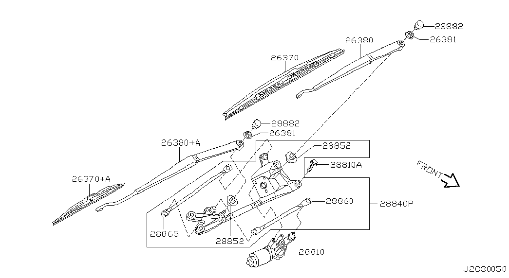 NISSAN 28891EQ300 - Pióro wycieraczki parts5.com