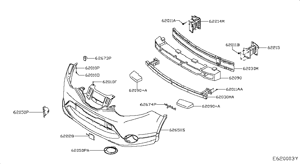 NISSAN 62256-4EA0C - Fog Light parts5.com