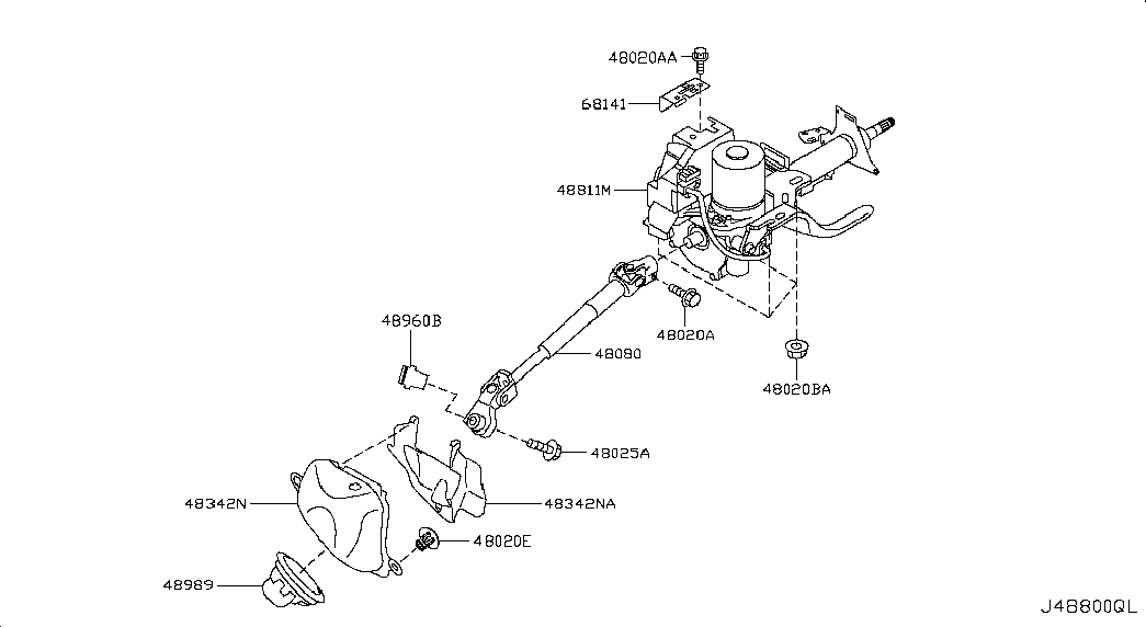 NISSAN 48080JM00B - Liigend,roolisammas parts5.com