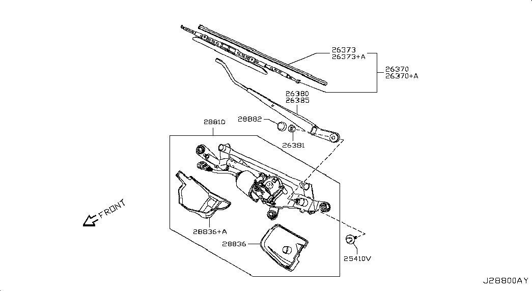 NISSAN 288904A00F - Pióro wycieraczki parts5.com