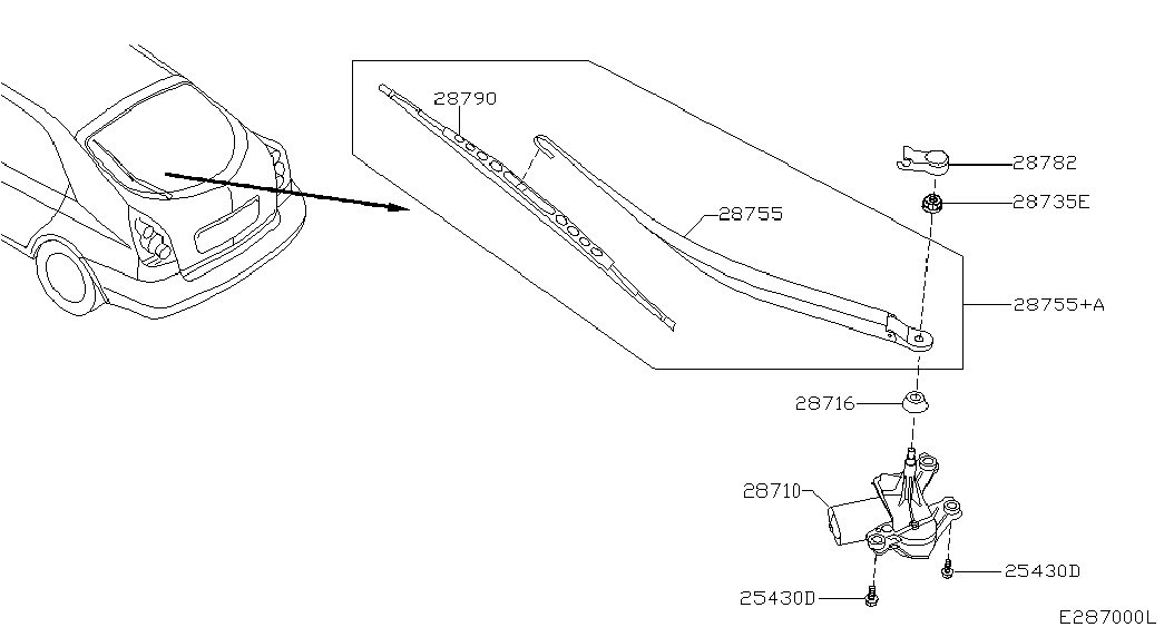 NISSAN 28790AU200 - Щетка стеклоочистителя parts5.com