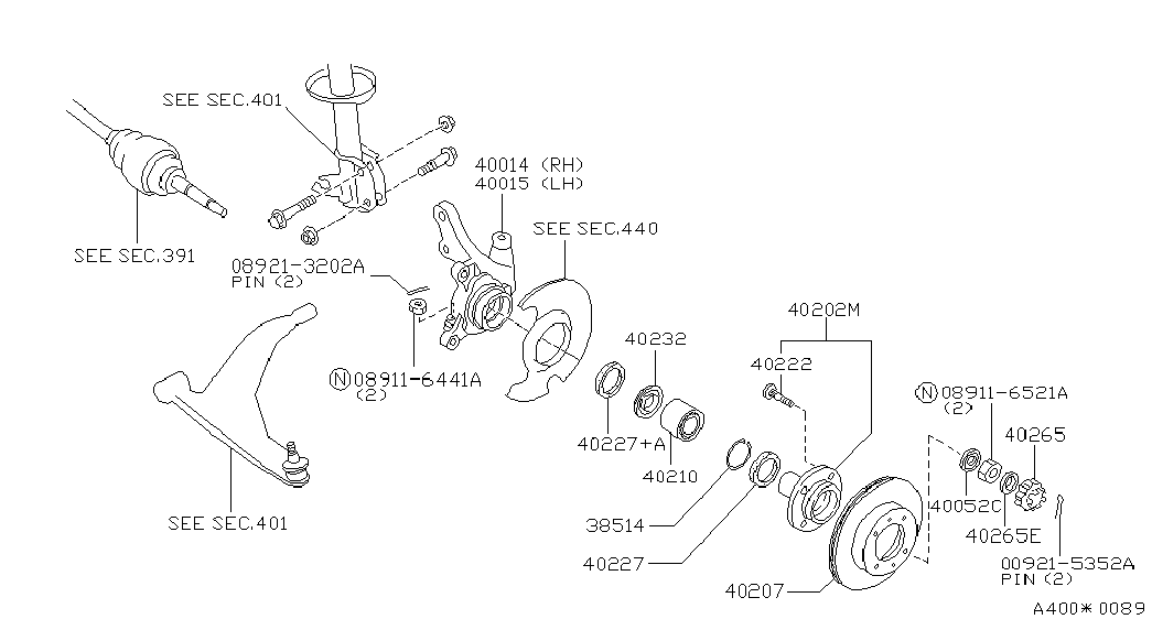 NISSAN 4322221B00 - Surub roata parts5.com