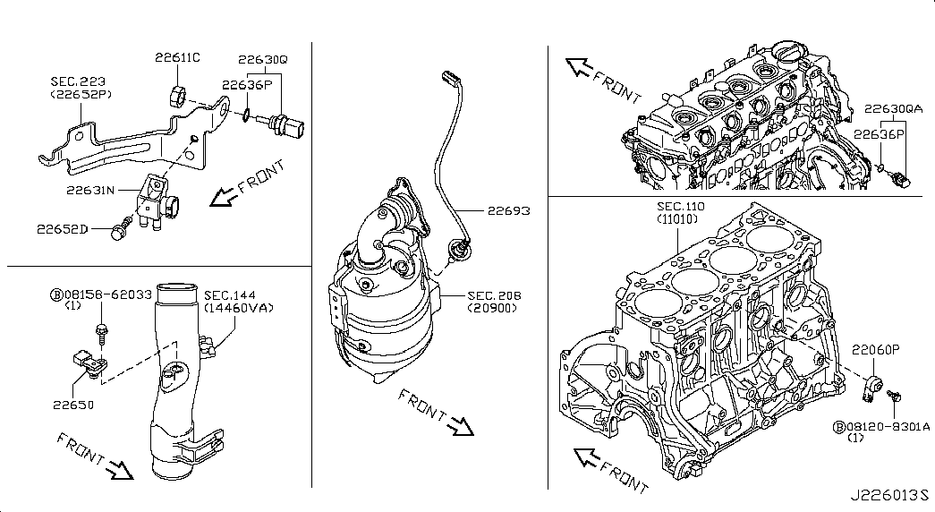 Infiniti 22630-JN00A - Датчик, температура на охладителната течност parts5.com