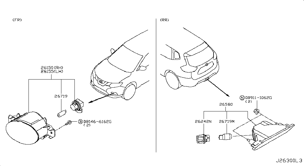 NISSAN B6296-89947 - Bec, far pentru viraje parts5.com