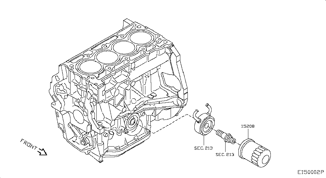 Infiniti 152089F60A - Маслен филтър parts5.com