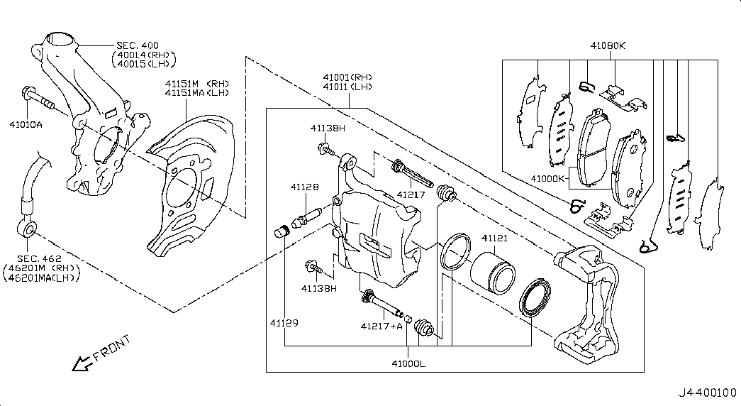 NISSAN D10804BA0A - Sada příslušenství, obložení kotoučové brzdy parts5.com