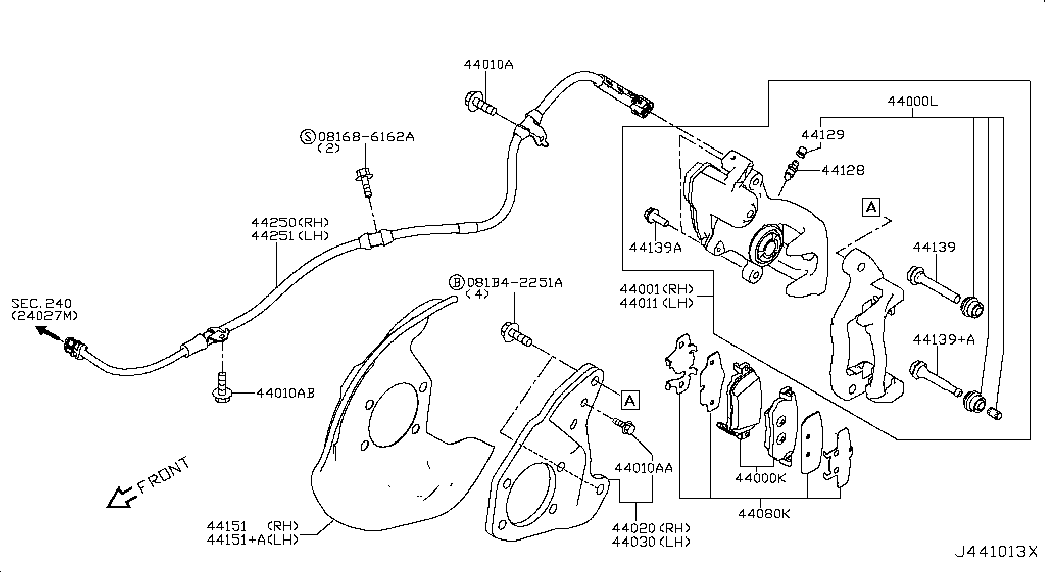 Infiniti D4120-4CA0A - SEAL KIT-DISC BRAKE parts5.com