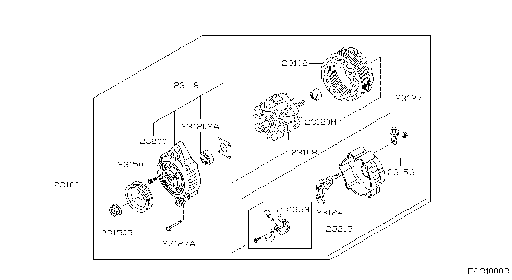 NISSAN 23100-4M510 - Generator / Alternator parts5.com