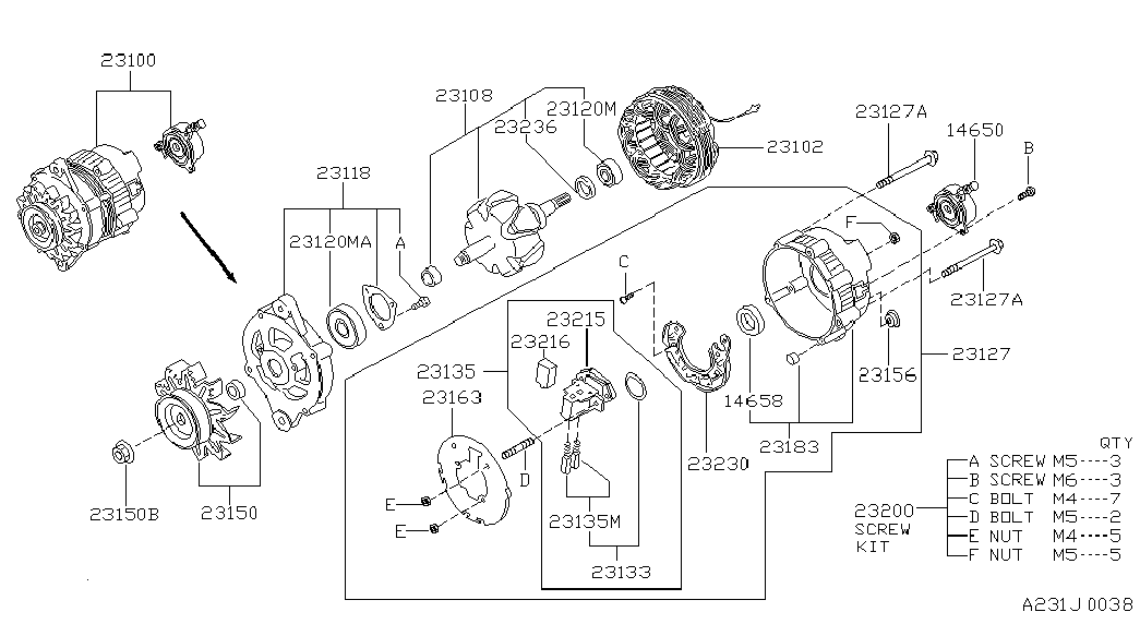 NISSAN 23120-58S00 - Ρουλεμάν parts5.com