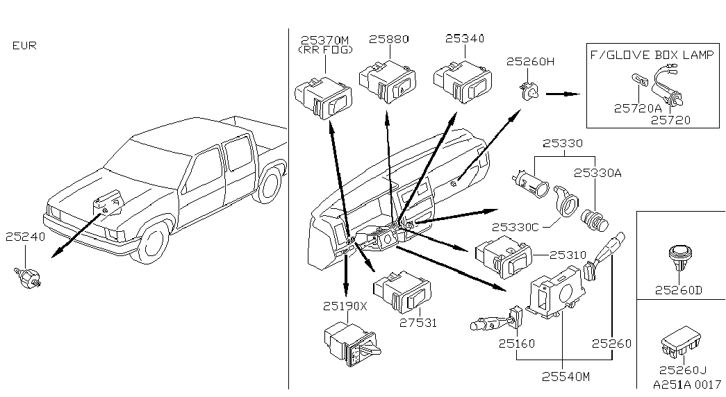 NISSAN 25240-89915 - Sender Unit, oil pressure parts5.com