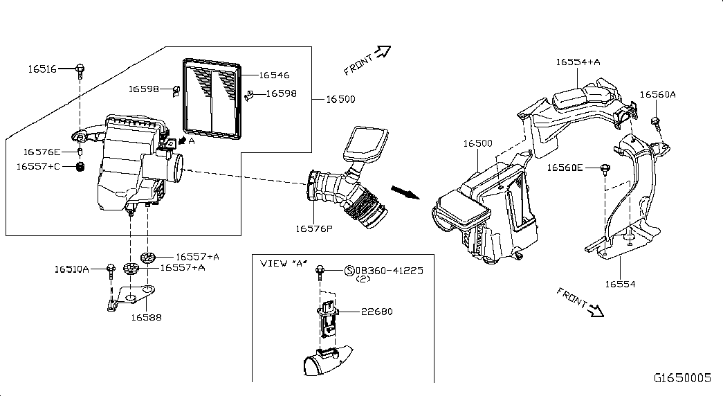 RENAULT 165464BA1B - Vzduchový filtr parts5.com