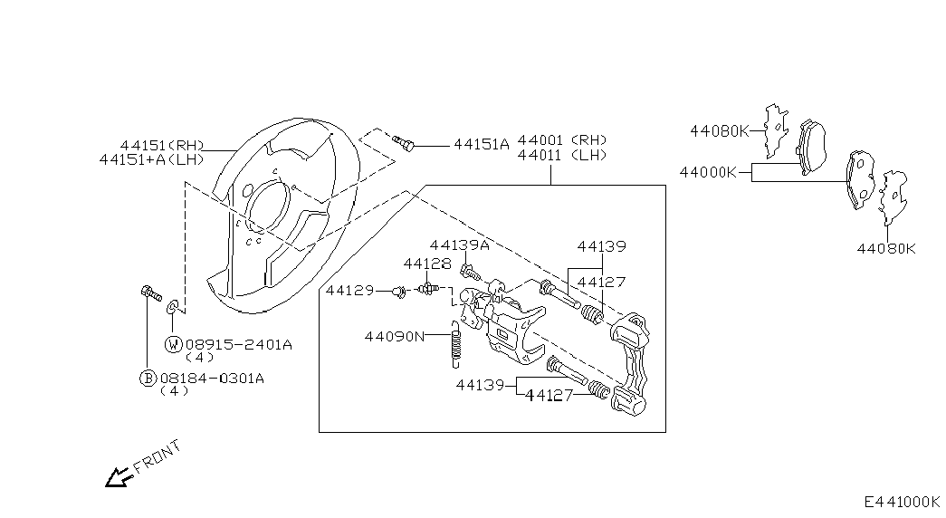 NISSAN 44011BM40A - Brake Caliper parts5.com