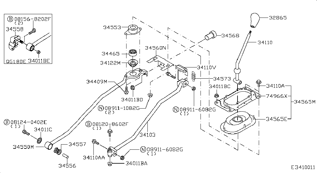 NISSAN 0124100Q0B - Mutter, Abgaskrümmer parts5.com