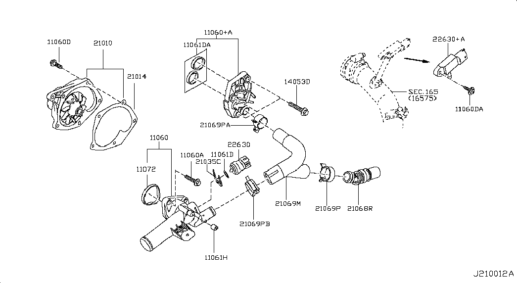 NISSAN 2263000Q1M - Датчик, температура охлаждающей жидкости parts5.com