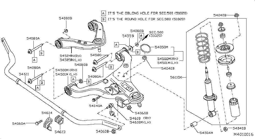 NISSAN 54525-EB30A* - Řídicí páka, zavěšení kol parts5.com