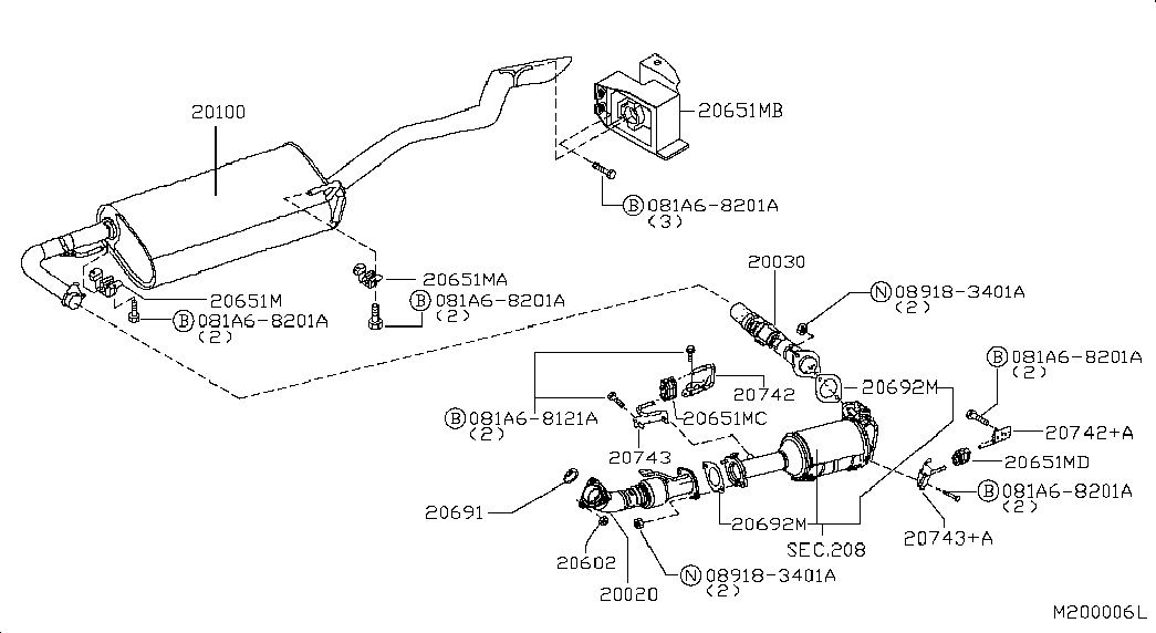 NISSAN 20651-00QAB - Bearing Bush, stabiliser parts5.com