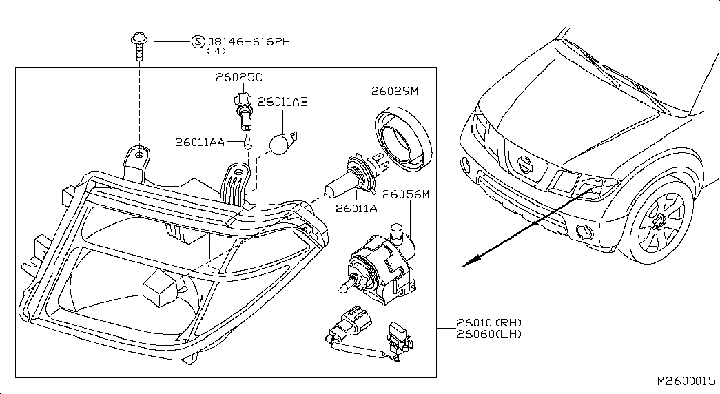 NISSAN 26294EB00A - Ampul, sis farı parts5.com